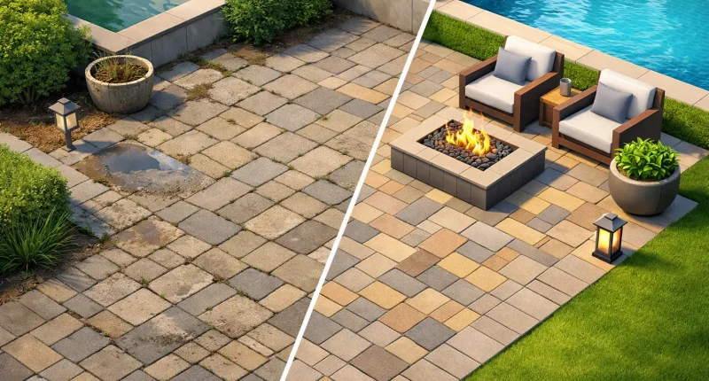 Before and After Paver Restoration in Tampa Bay: What Really Changes